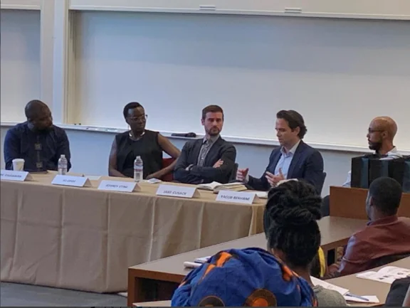 Jeff Stine participating in a university panel